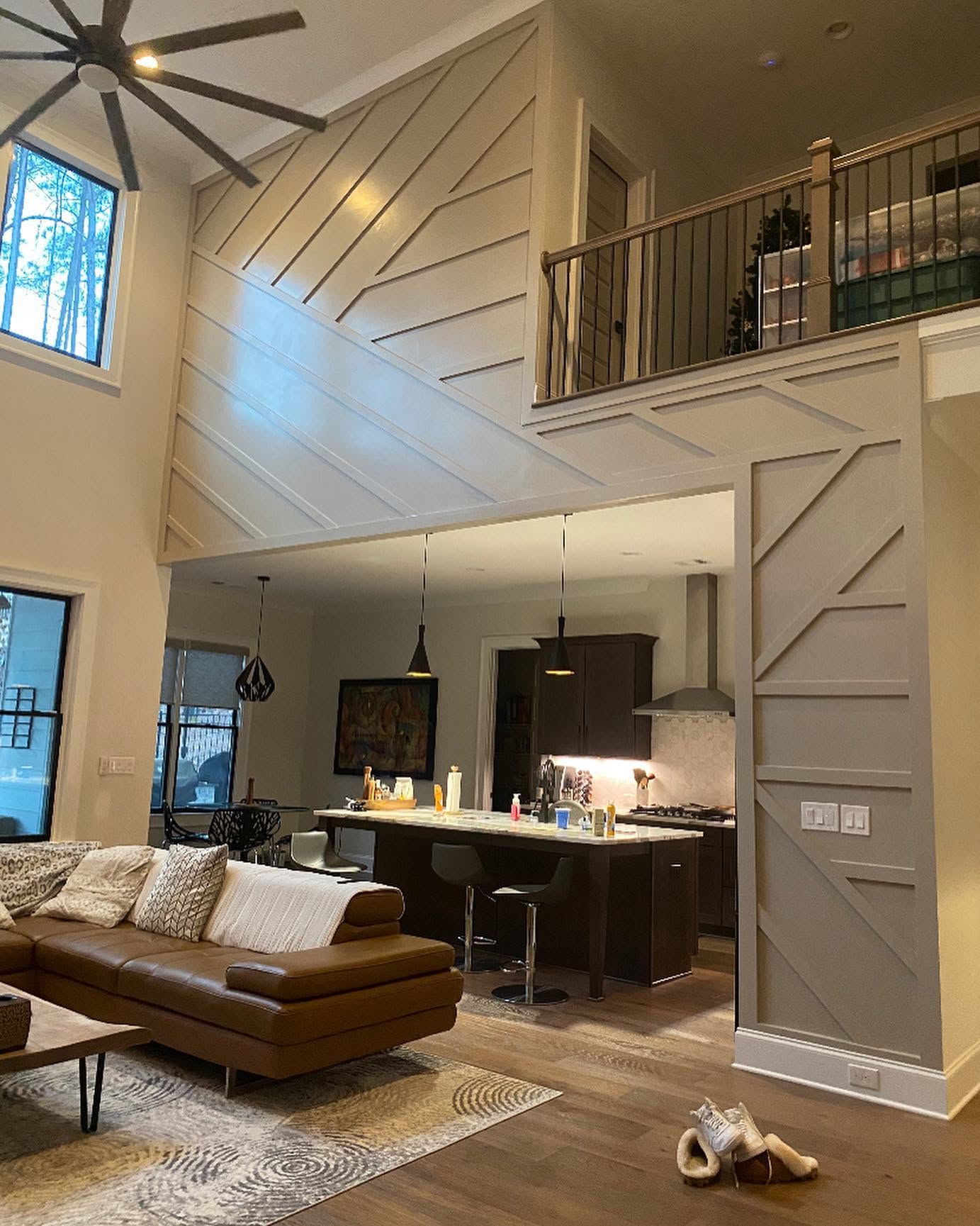 Stahl Precision interior painting project with custom shiplap accent wall in a Jasper, GA home